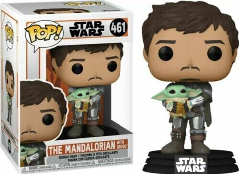 POP! Star Wars #461: The Mandalorian with Grogu (Funko POP! Bobblehead) Figure and Box w/ Protector