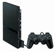 System (Slim Model - Black) w/ NEW 3rd Party Controller (Sony Playstation 2) Pre-Owned (Discounted: Will NOT read Silver PS2 discs)