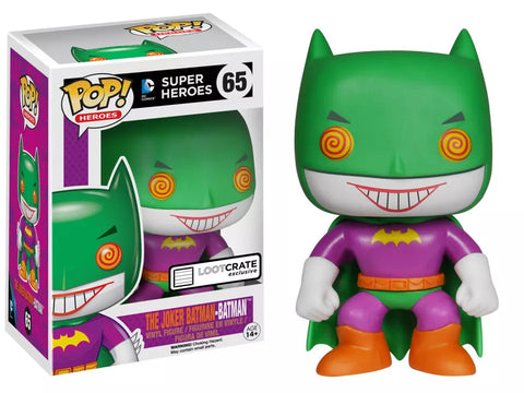 POP! Heroes #65: DC Super Heroes - The Joker Batman-Batman (LootCrate Exclusive) (Funko POP!) Figure and Box w/ Protector