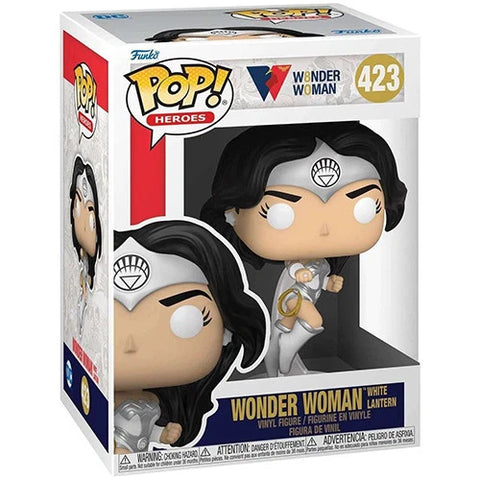 POP! Heroes #423: W8ner W0man - Wonder Woman White Lantern (Funko POP!) Figure and Box w/ Protector