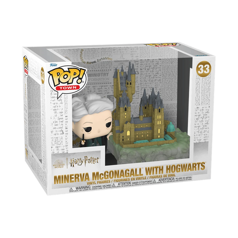 POP! Town #133: Harry Potter - Minerva McGonagall with Hogwarts (Wizarding World) (Funko POP!) Figure and Box