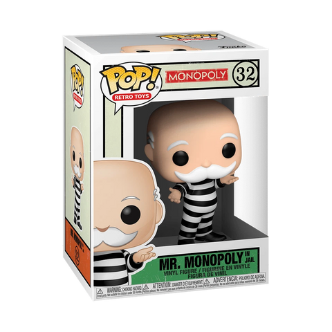 POP! Retro Toys #32: Monopoly - Mr Monopoly in Jail (Funko POP!) Figure and Box w/ Protector