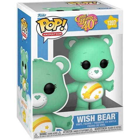 POP! Animation #1207: Care Bears 40th Anniversary - Wish Bear (Funko POP!) Figure and Box w/ Protector