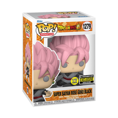 POP! Animation #1279: Super Saiyan Rose Goku Black (Glows in the Dark) (Entertainment Earth Exclusive Limited Edition) (Funko POP!) Figure and Box w/ Protector