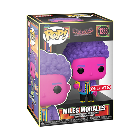 POP! Marvel #1233: Spider-Man Across The Spider-Verse Miles Morales - Black Light Edition (Target Exclusive) (Funko POP!) Figure and Box w/ Protector