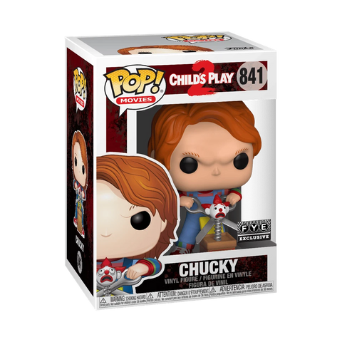 POP! Movies #841: Child's Play 2 - Chucky (FYE Exclusive) (Funko POP!) Figure and Box w/ Protector