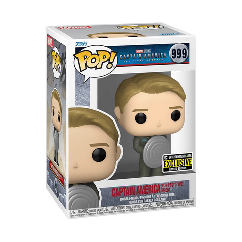 POP! Marvel Studios #999: Captain America The First Avenger - Captain America with Prototype Shield (Entertainment Earth Exclusive Limited Edition) (Funko POP!) Figure and Box w/ Protector
