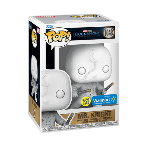 POP! Marvel Studios #1048: Moon Knight - Mr. Knight (Glows in the Dark) (Wal-Mart Exclusive) (Funko POP!) Figure and Box w/ Protector