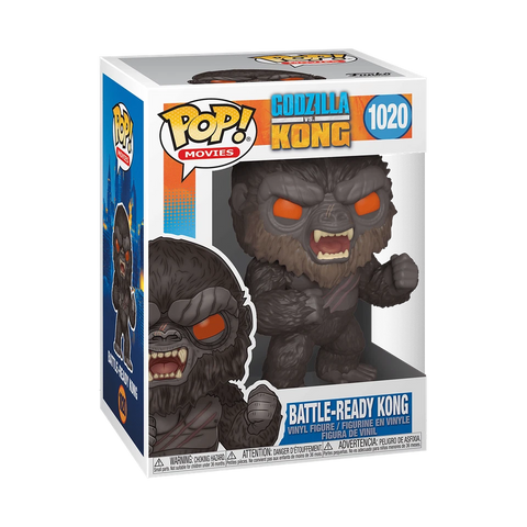POP! Movies #1020: Godzilla vs Kong - Battle-Ready Kong (Funko POP!) Figure and Box w/ Protector (Box Damage)