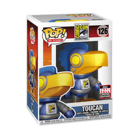 POP! Ad Icons #126: San Diego Comic Con International - Toucan (2021 Fall Limited Edition) (Funko POP!) Figure and Box w/ Protector