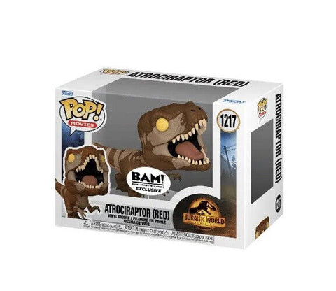 POP! Movies #1218: Jurassic Park Dominion: Atrociraptor (Red) (BAM Exclusive) (Funko POP!) Figure and Box w/ Protector