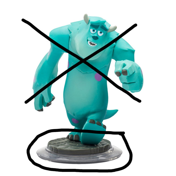 Sulley (Monsters, Inc.) (Disney Infinity 1.0) Pre-Owned: Figure Only (Base ONLY/No Figure)