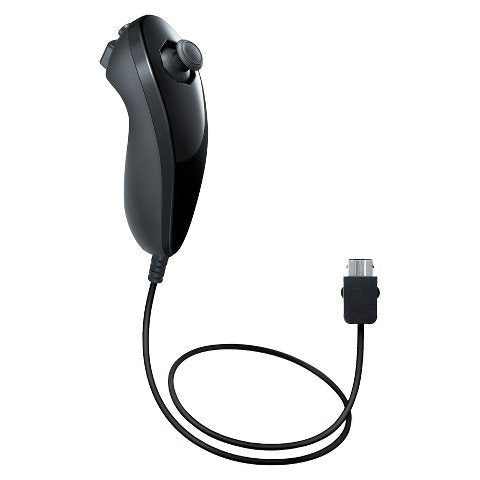 Official Nintendo Nunchuk Controller - Black (Nintendo Wii Accessory) Pre-Owned