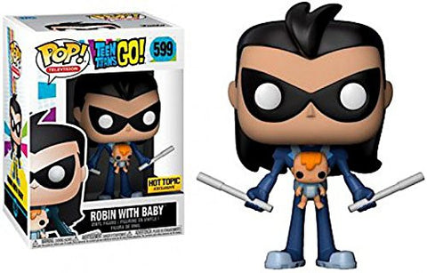 POP! Television #599: Teen Titans Go! Robin with Baby (Hot Topic Exclusive) (Funko POP!) Figure and Original Box (━☞´◔‿ゝ◔`)━☞ BOB'S BARGAINS