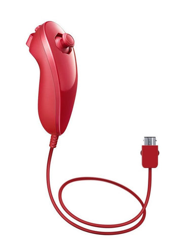 Official Nintendo Nunchuk Controller - Red (Nintendo Wii Accessory) Pre-Owned