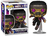POP! Marvel #871: Marvel Studios What If...? - T'Challa Star-Lord (Funko POP! Bobble-Head) Figure and Box w/ Protector