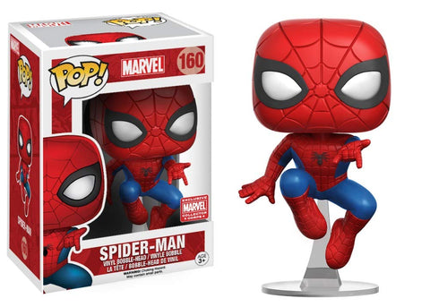 POP! Marvel #160: Spider-Man (Marvel Collector Corps Exclusive) (Funko POP! Bobble-Head) Figure and Box w/ Protector