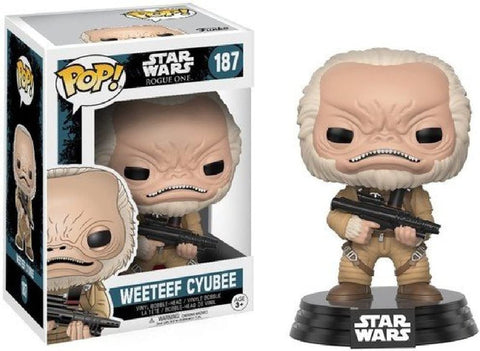 POP! Star Wars - Rogue One #187: Weeteef Cyubee (Funko POP! Bobble-Head) Figure and Box w/ Protector