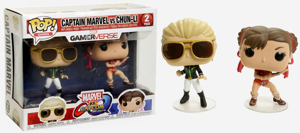 POP! Games 2 Pack - Gamerverse - Marvel Vs. Capcom: Infinite - Captain Marvel Vs Chun-Li  (Hot Topic Exclusive) (Funko POP!) Figure and Original Box