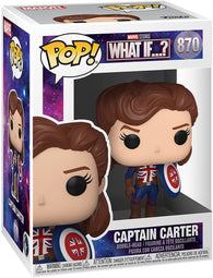 POP! Marvel #870: Marvel Studios What If...? - Captain Carter (Funko POP! Bobble-Head) Figure and Box w/ Protector