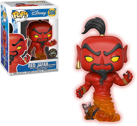 POP! Disney #356: Aladdin - Red Jafar (As Genie) (Limited Edition Glow Chase) (Funko POP!) Figure and Box w/ Protector