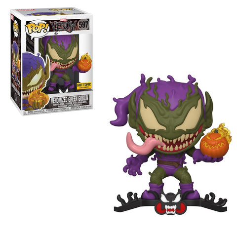 POP! Marvel #597: Venom - Venomized Green Goblin (Hot Topic Exclusive) (Funko POP! Bobble-Head) Figure and Box w/ Protector