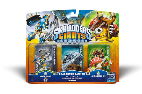 Chop Chop + Dragonfire Cannon + Shroomboom (Battle Pack) (Skylanders Giants) Pre-Owned: Figures Only
