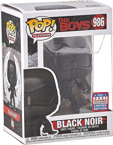 POP! Television #986: The Boys - Black Noir (2021 Summer Convention Limited Edition) (Funko POP!) Figure and Box w/ Protector (Box Damage)