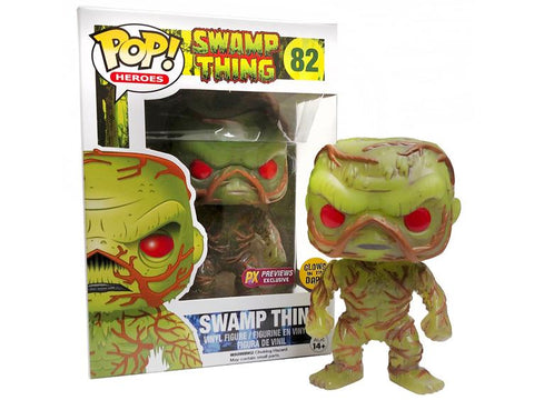 POP! Heroes #82: Swamp Thing (PX Previews Exclusive) (Glows in the Dark) (Funko POP!) Figure and Box w/ Protector