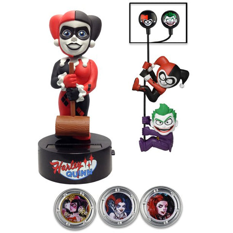 Harley Quinn Gift Set - (Body Knocker/Scalers/Earbuds & Hubsnaps) NEW