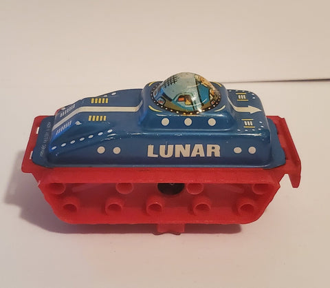 Tin Litho Wind up NASA Lunar Moon Rover Toy - Made in West Germany (Pre-Owned)