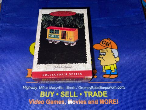 Mail Car #3 (1996) (Yuletide Central) Train Engine (Collector's Series) Pressed Tin (Hallmark Keepsake) Pre-Owned: Ornament and Box