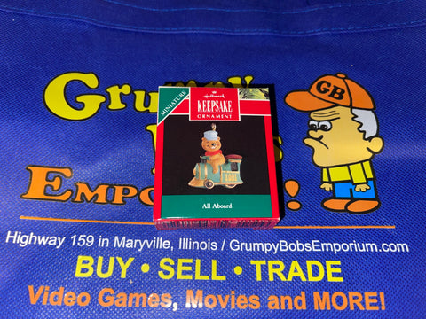 All Aboard (Miniature) (1991) (Hallmark Keepsake) Pre-Owned: Ornament and Box