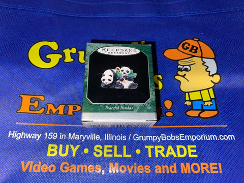 Peaceful Pandas (Miniature) (1998) Linda Sickman (Hallmark Keepsake) Pre-Owned: Ornament and Box