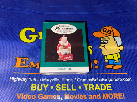Cool Santa (Coca-Cola) (Collector's Club) (1993) (Miniature) (Hallmark Keepsake) Pre-Owned: Ornament and Box