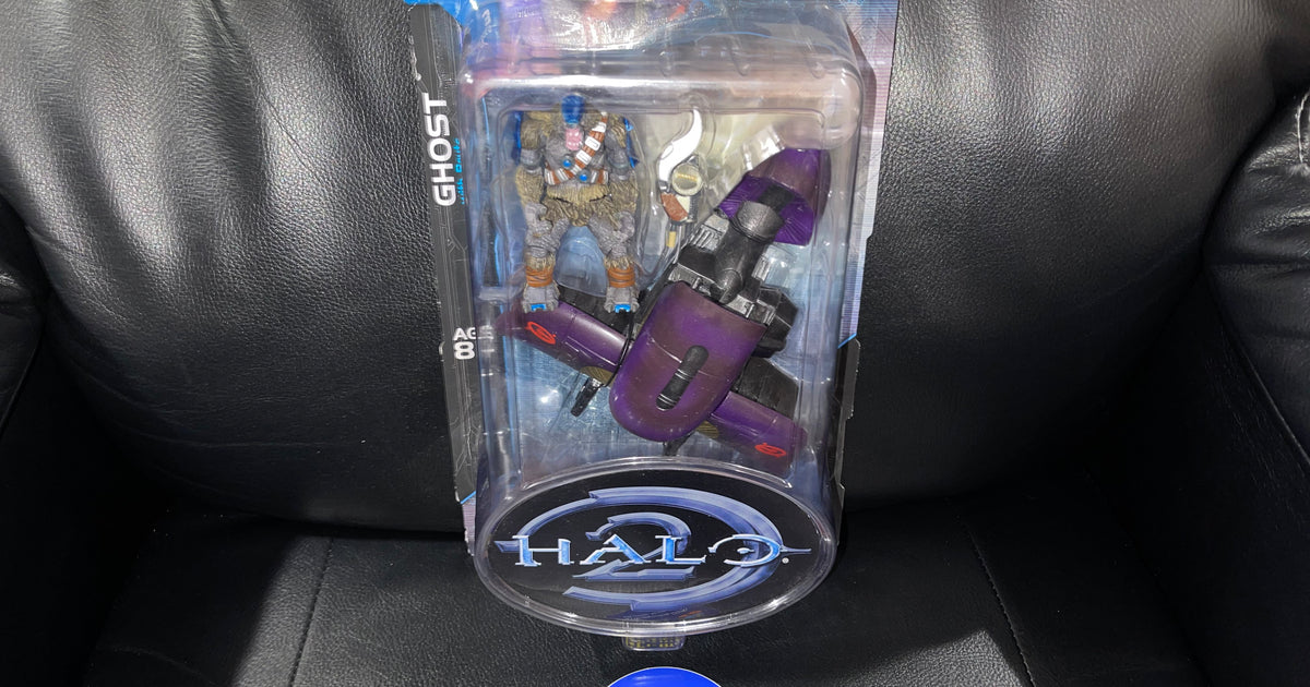 Halo 1 Action Figures Series 2: Ghost With Vehicle (Non Mint Packaging