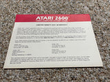 System (Atari 2600) Pre-Owned w/ Controller, Switch Box, Power Adapter w/ Box, Manual, Warranty Card, and Box