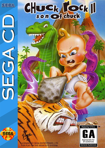 Chuck Rock II Son of Chuck (Sega CD) Pre-Owned: Game, Manual, and Case