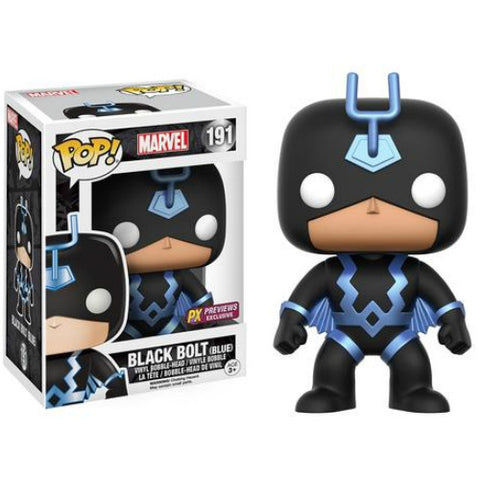 POP! Marvel #191: Black Bolt (Blue) (PX Previews Exclusive Exclusive) (Funko POP! Bobble-Head) Figure and Box w/ Protector