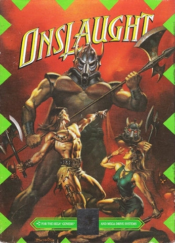 Onslaught (Sega Genesis) Pre-Owned: Cartridge, Manual, and Box