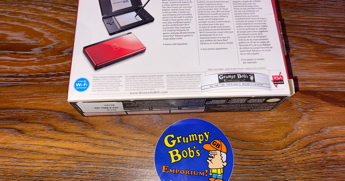 System Red Crimson Black (Nintendo DS Lite) Pre-Owned in Box w