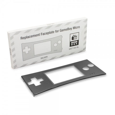Faceplate for Game Boy Micro (Silver) - RepairBox (NEW)