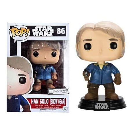 POP! Star Wars #86: Han Solo (Snow Gear) (LootCrate Exclusive) (Funko POP! Bobble-Head) Figure and Box w/ Protector