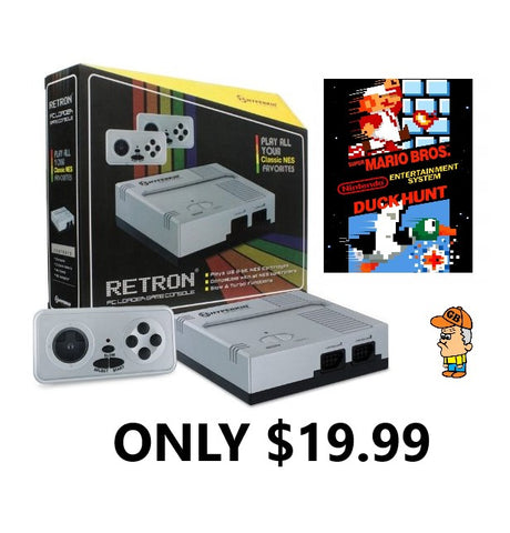System - Grey (Hyperkin) (RetroN 1) NEW + Super Mario Bros./Duck Hunt