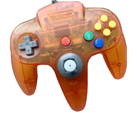 Official Nintendo Wired Controller - Fire Orange (Nintendo 64 Accessory) Pre-Owned