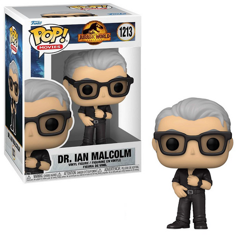 POP! Movies #1213: Jurassic World Dominion - Dr. Ian Malcolm (Funko POP!) Figure and Box w/ Protector (Box Damage)