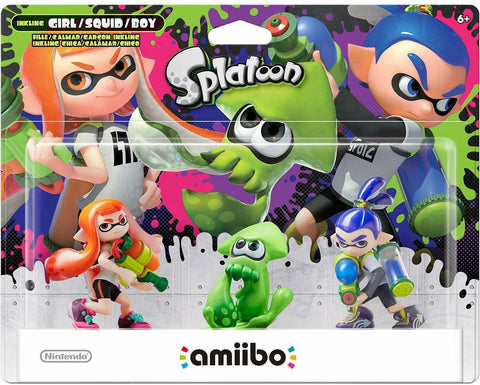 Splatoon 3-pack (Inkling Girl / Squid / Boy) (Splatoon Series) (Amiibo) NEW