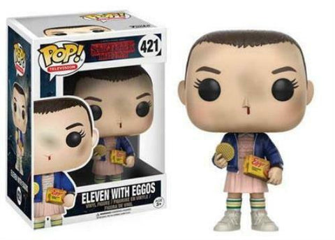 POP! Television #421: Stranger Things - Eleven With Eggos (Funko POP!) Figure and Box w/ Protector
