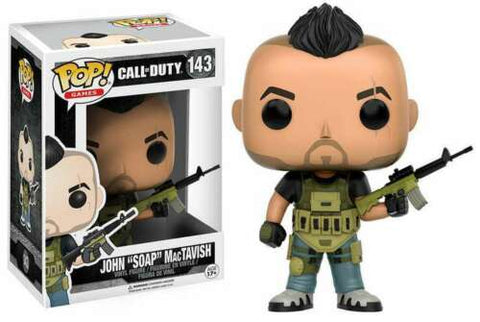 POP! Games #143: Call of Duty - John "Soap" MacTavish (Funko POP!) Figure and Box w/ Protector