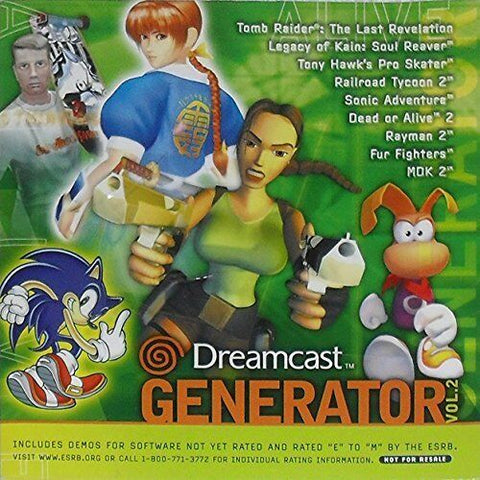 Generator DEMO DISC: Vol. 2 (Sega Dreamcast) Pre-Owned